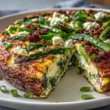 Spring Frittata Asparagus Peas Goat