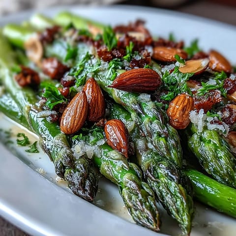 Lemon Butter Asparagus Almonds