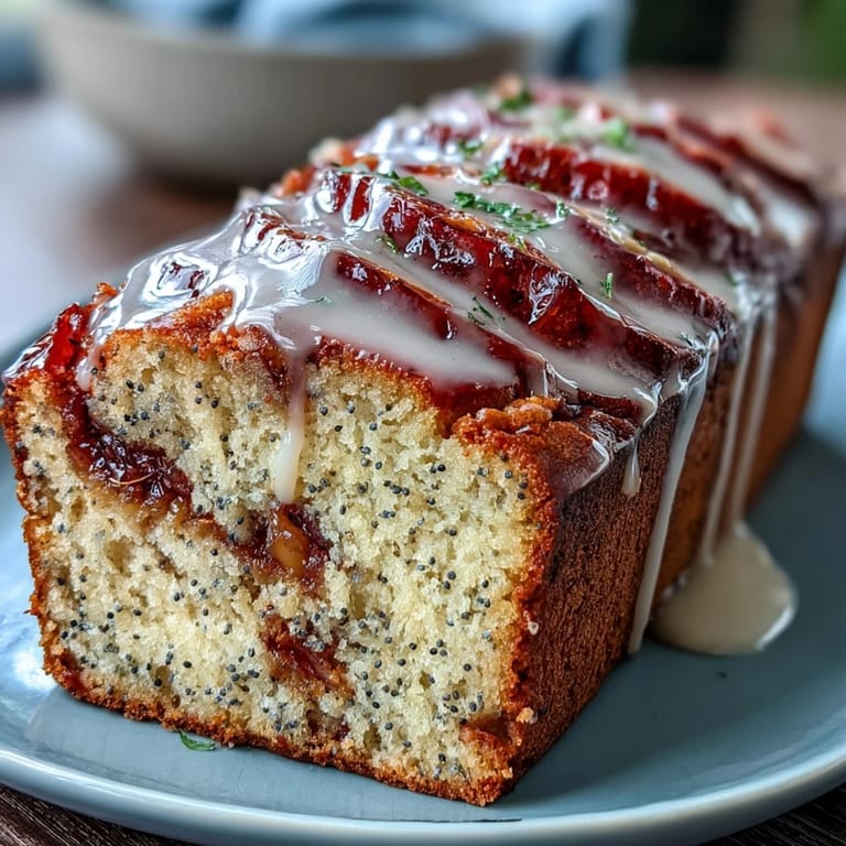 Blood Orange Loaf Cake on a plate, ready for tea with orange slices.