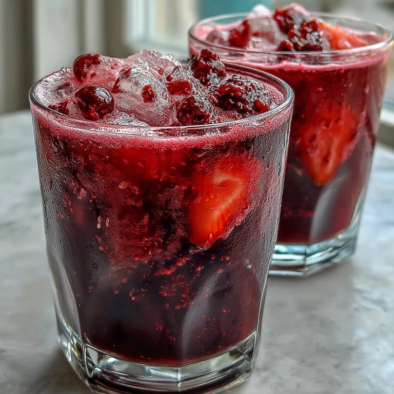 Refreshing iced beverage inspired by Starbucks, blending strawberries, açaí, and green coffee extract for a fruity energy boost.