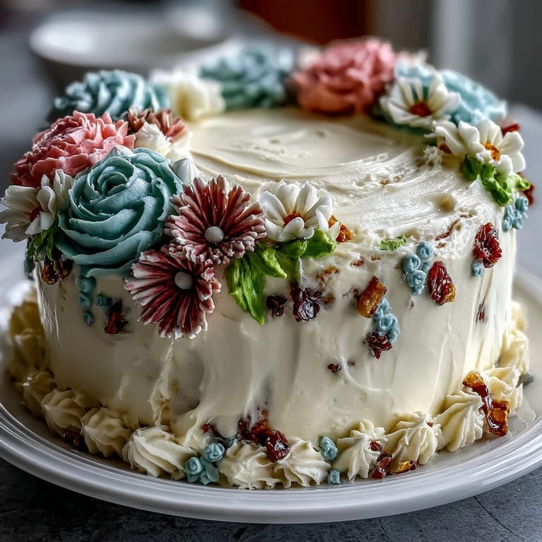 Elegant floral buttercream cake featuring intricate piped roses, leaves, and vines in soft pastel shades for a Taurus birthday.