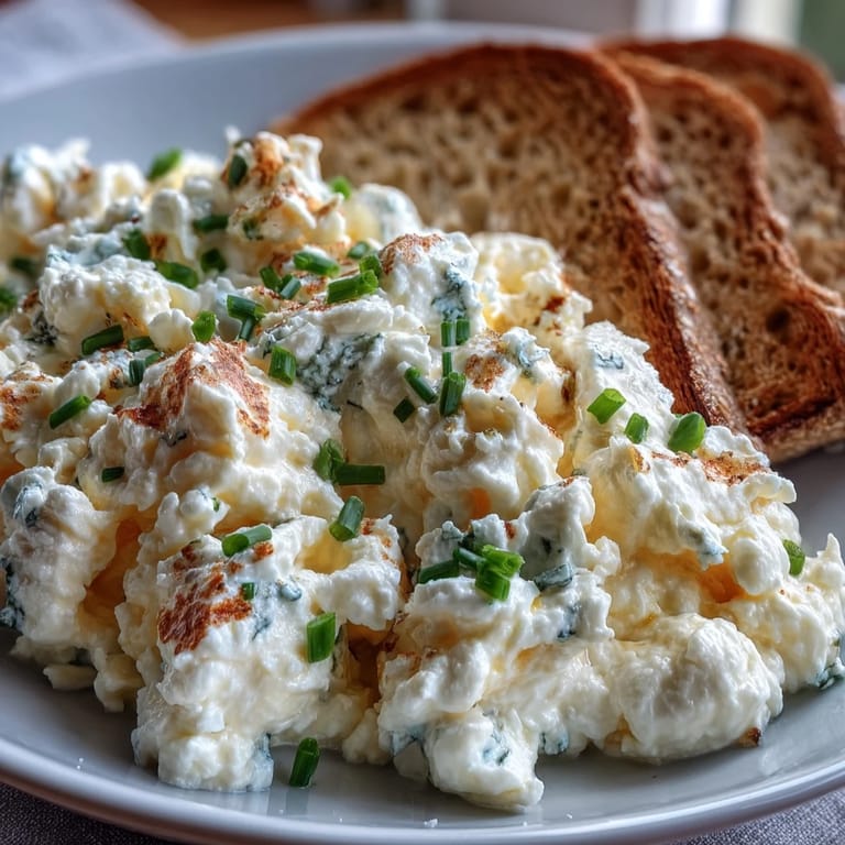 Enjoy easily made Protein-Packed Cottage Cheese Scrambled Eggs with a rich, soft texture.