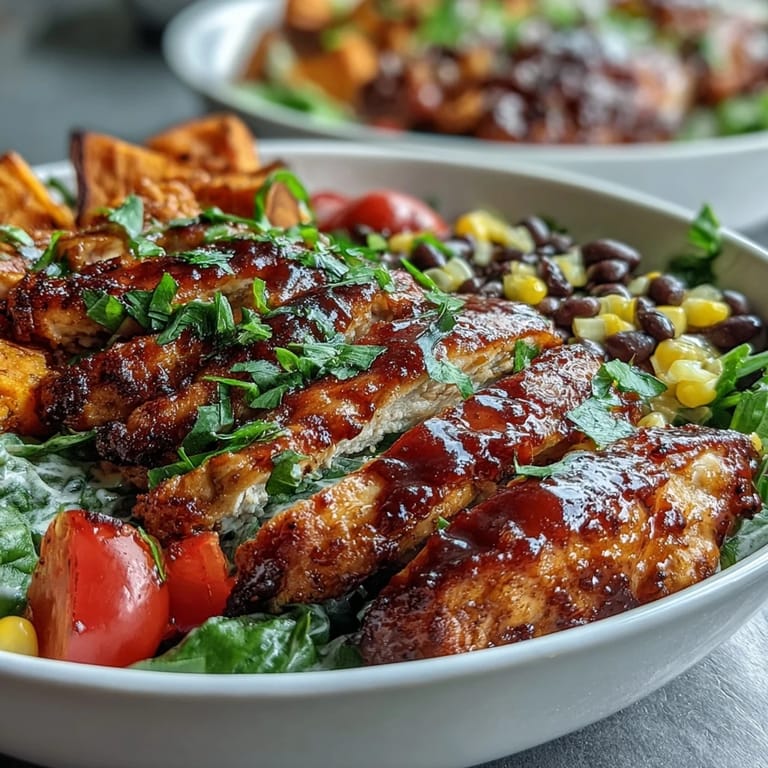 Healthy BBQ Chicken Meal Prep Bowls perfect for a satisfying, savory lunch or dinner.