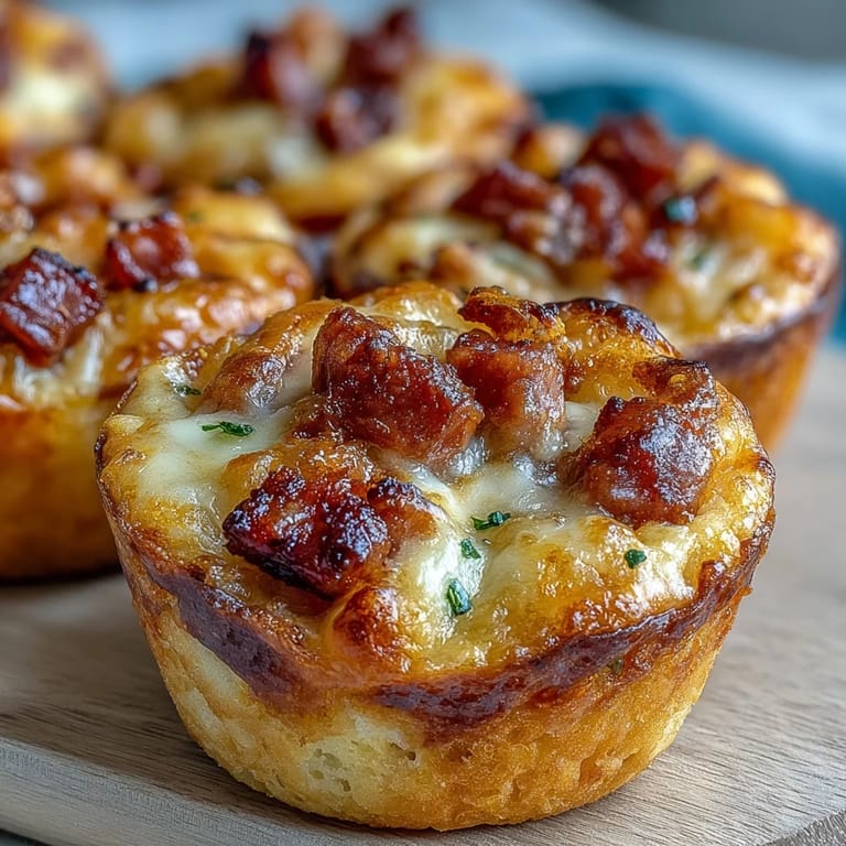 Savory mini corn dog muffins displayed on a platter, ready for summer parties.