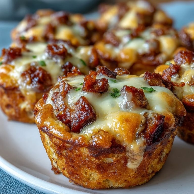 Bite-sized corn dog muffins with fluffy batter and a hidden hot dog surprise inside.