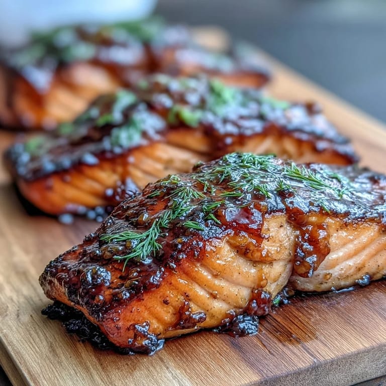 Beautifully cooked cedar plank salmon, ready to be served with fresh herbs.