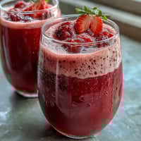 Pink Drink Copycat with Strawberry Açaí and Coconut, a vibrant layered beverage with fresh strawberries and creamy coconut milk.